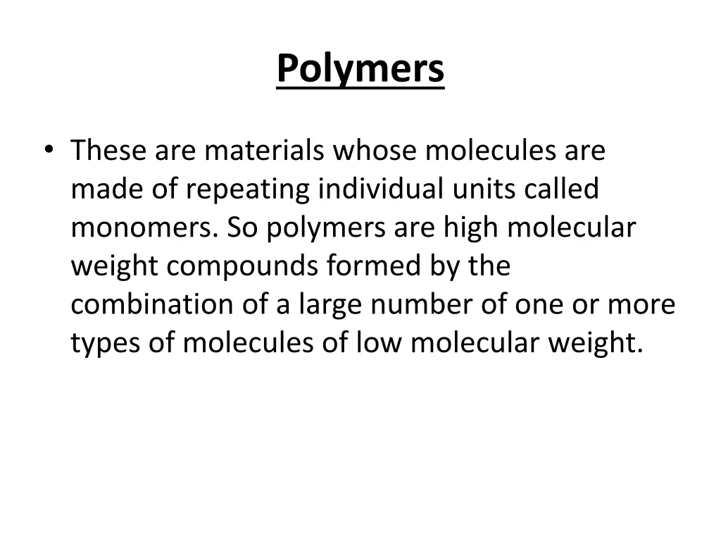 polymers