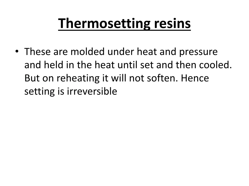 thermosetting resins