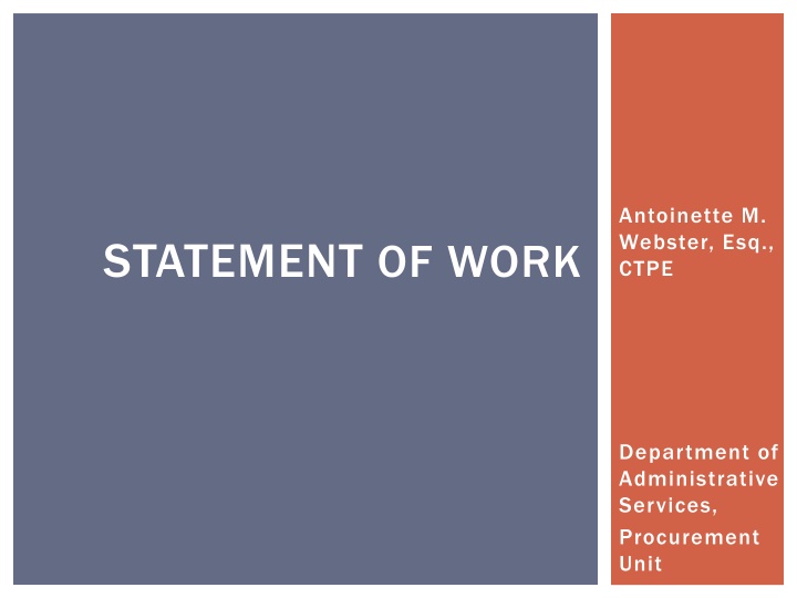 antoinette m webster esq ctpe