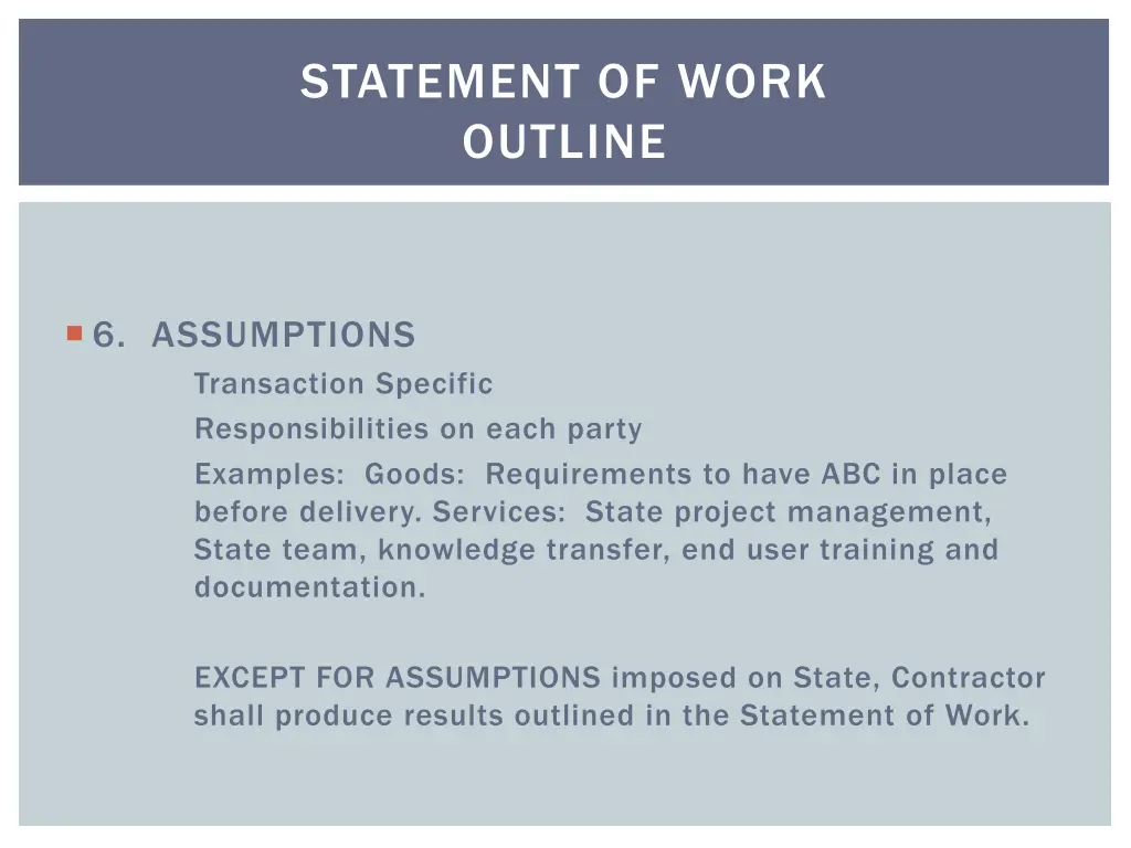 statement of work outline 5
