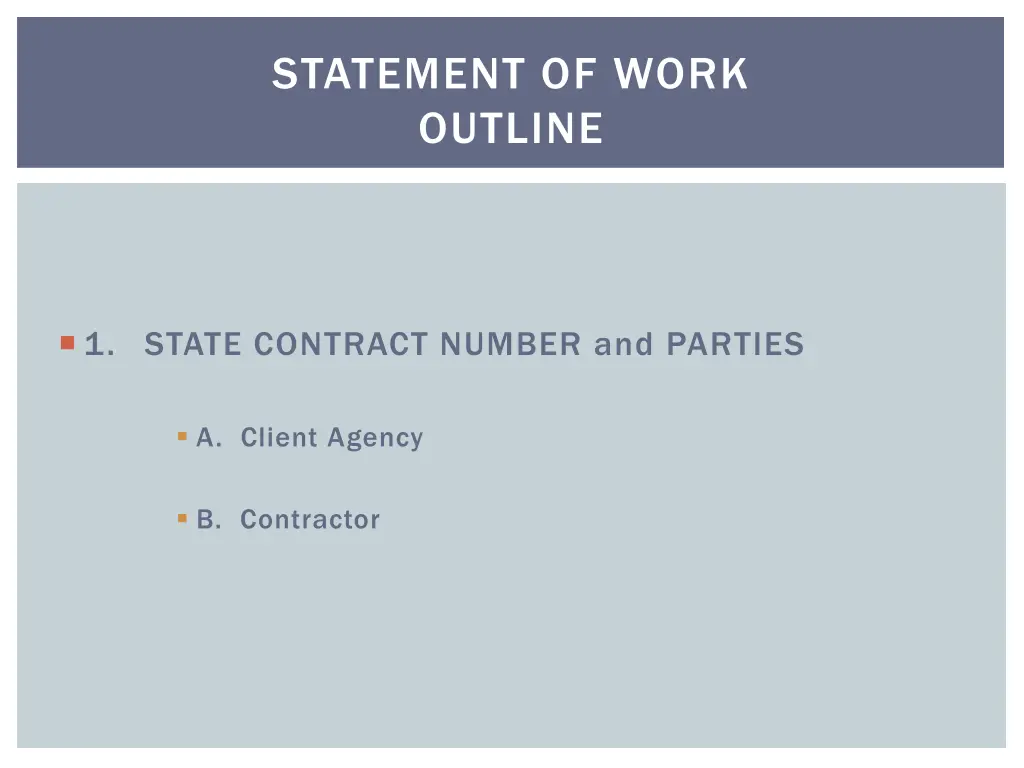 statement of work outline