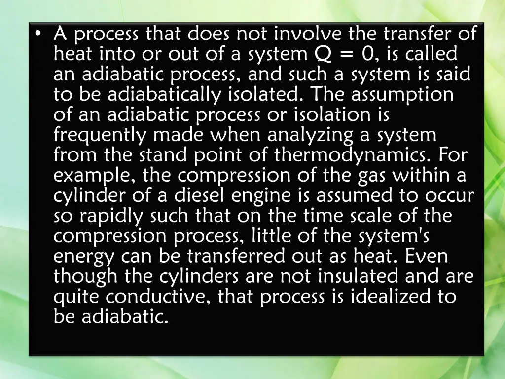 a process that does not involve the transfer