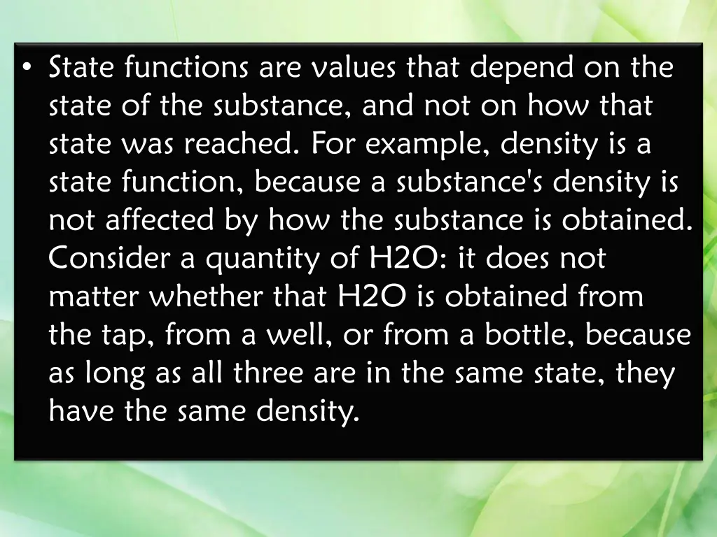 state functions are values that depend