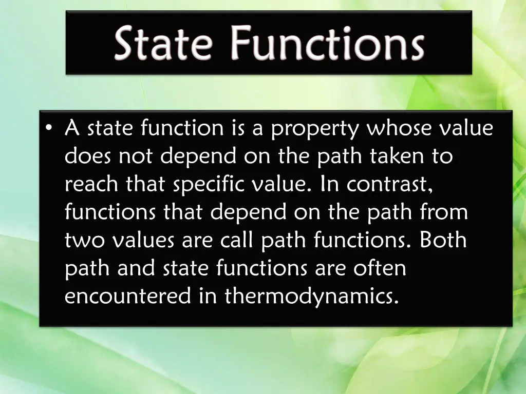 state functions