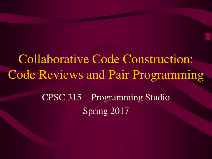 collaborative code construction code reviews