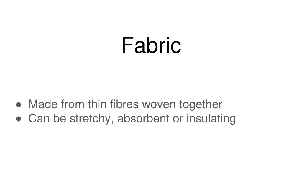 fabric