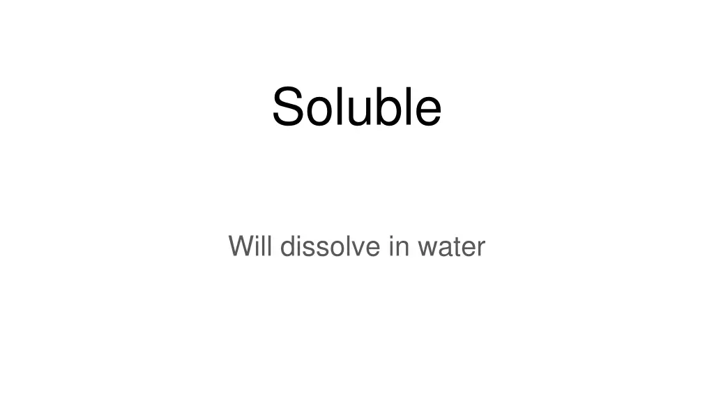 soluble