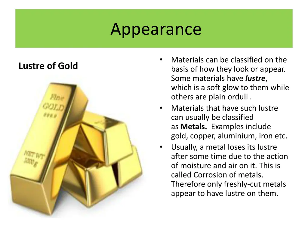 appearance