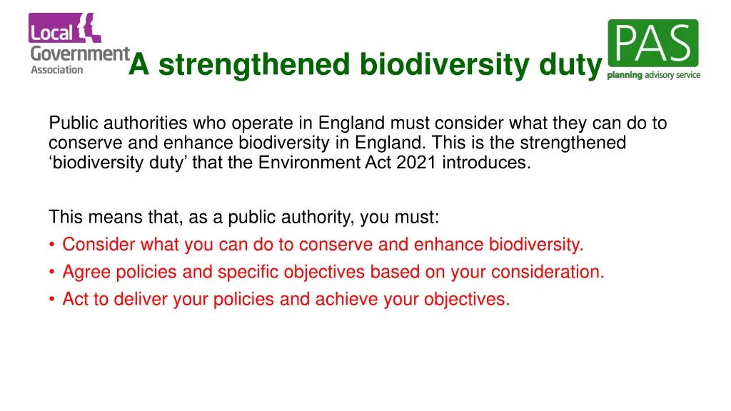 a strengthened biodiversity duty