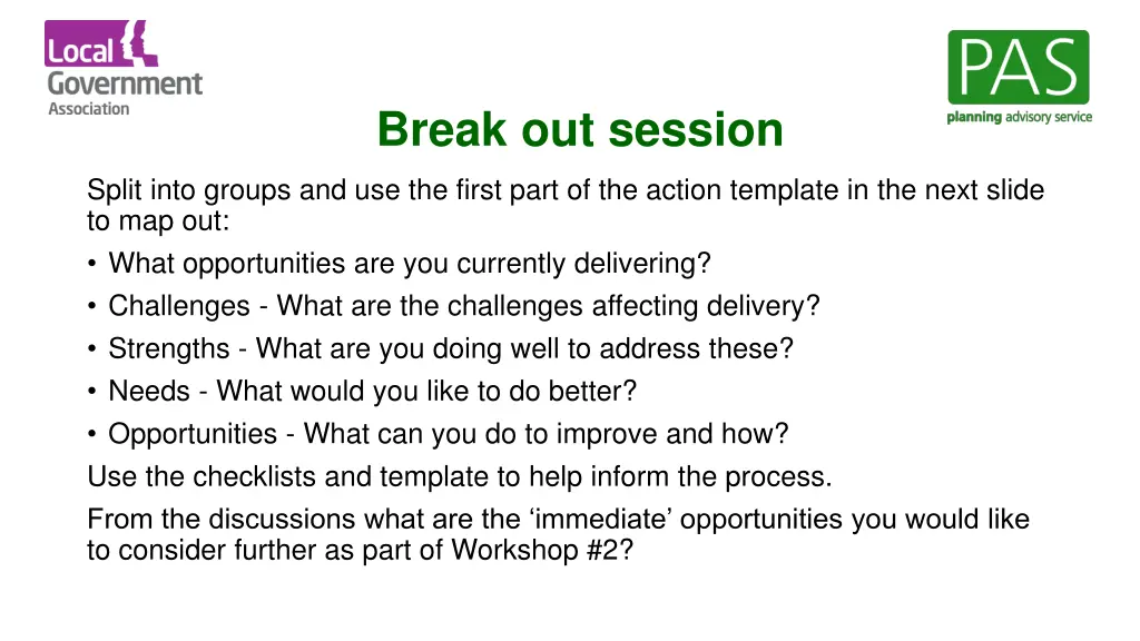 break out session 1