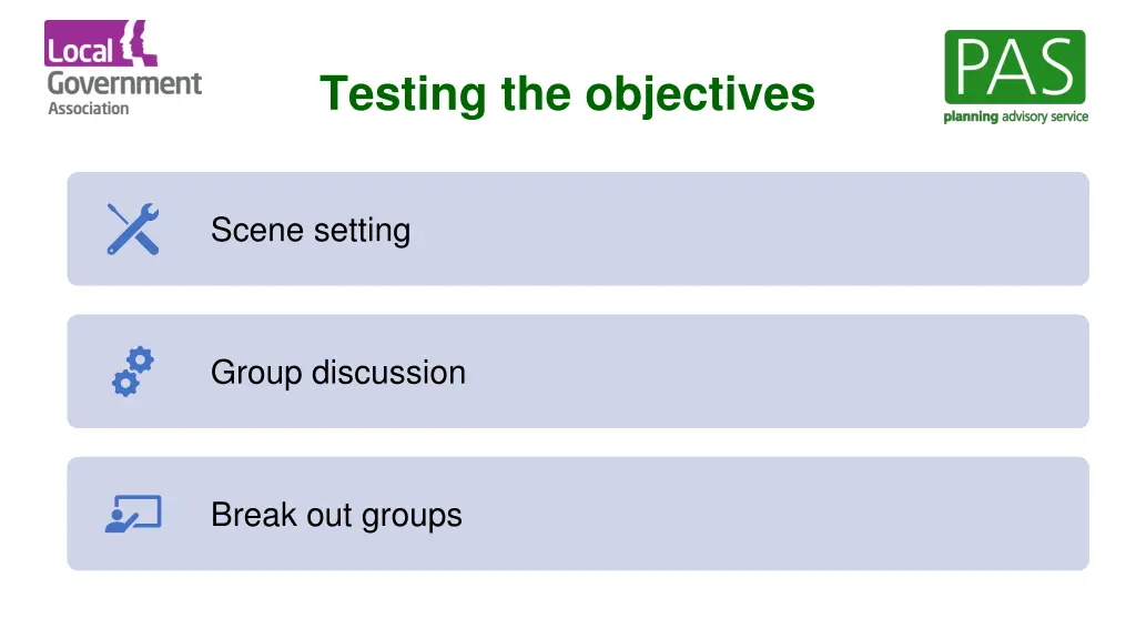 testing the objectives