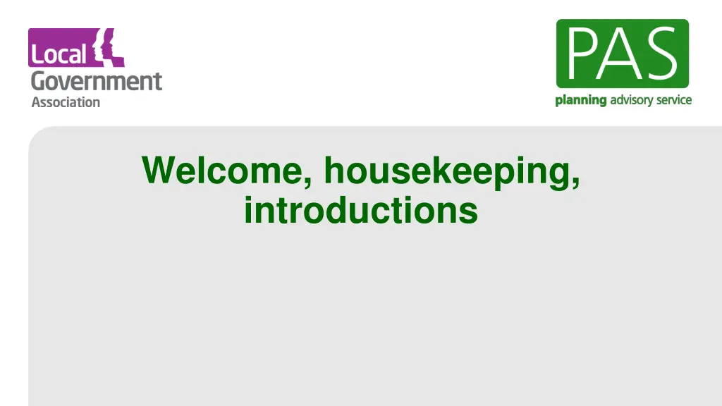 welcome housekeeping introductions