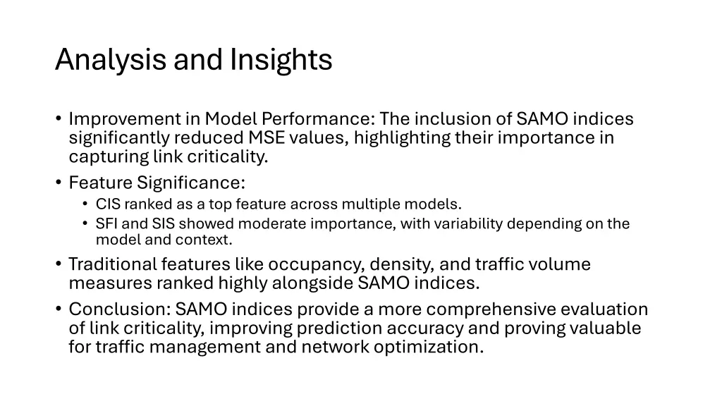 analysis and insights
