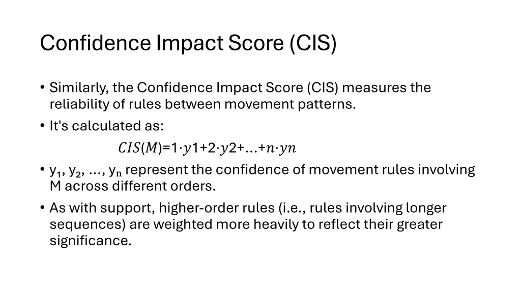 confidence impact score cis