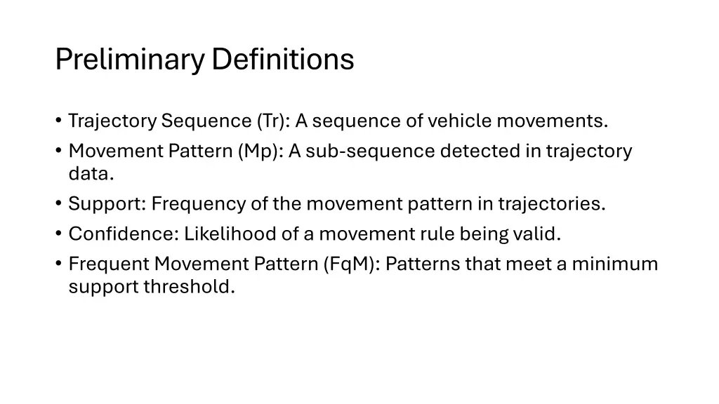 preliminary definitions