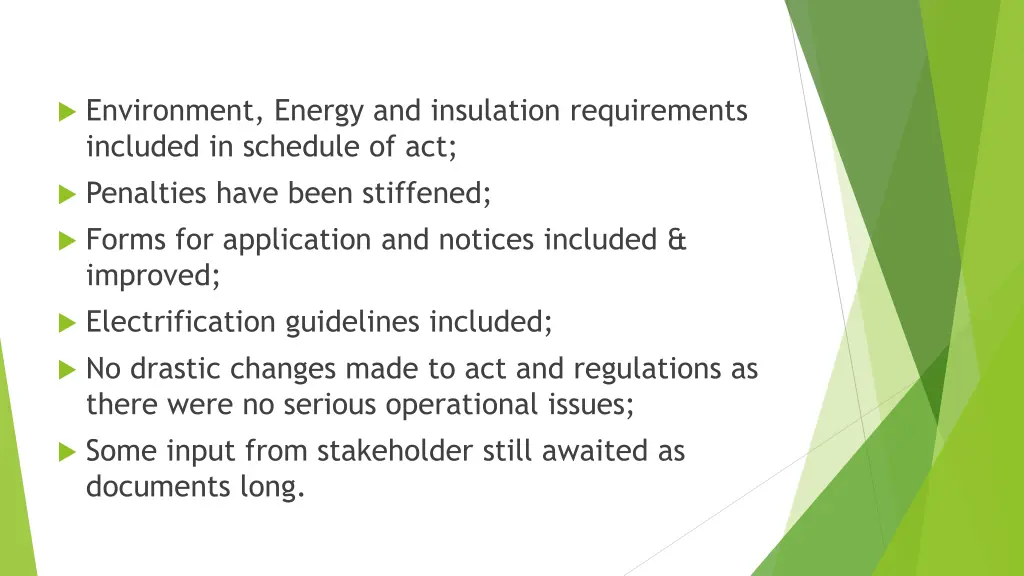 environment energy and insulation requirements