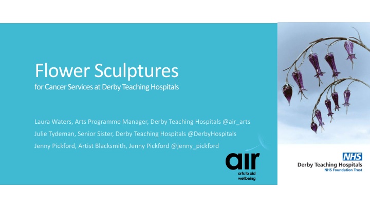 flower sculptures for cancer services at derby