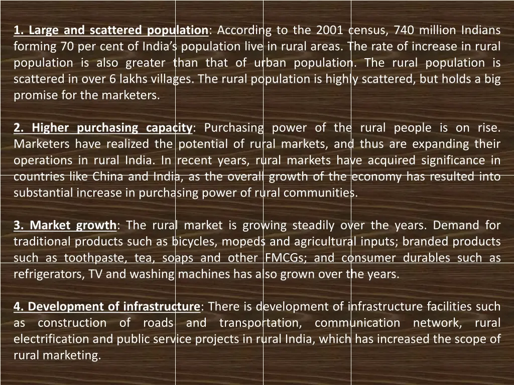 1 large and scattered population according