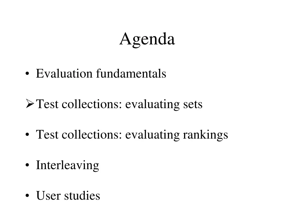 agenda