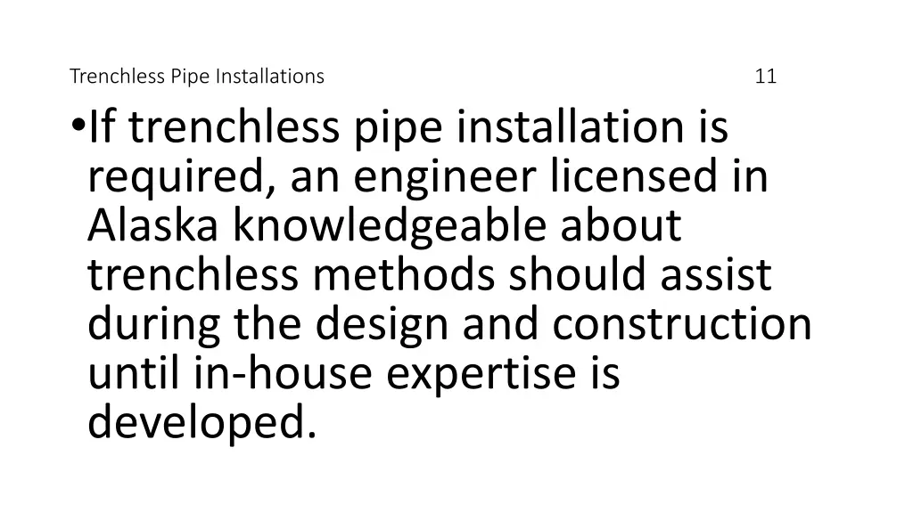 trenchless pipe installations if trenchless pipe
