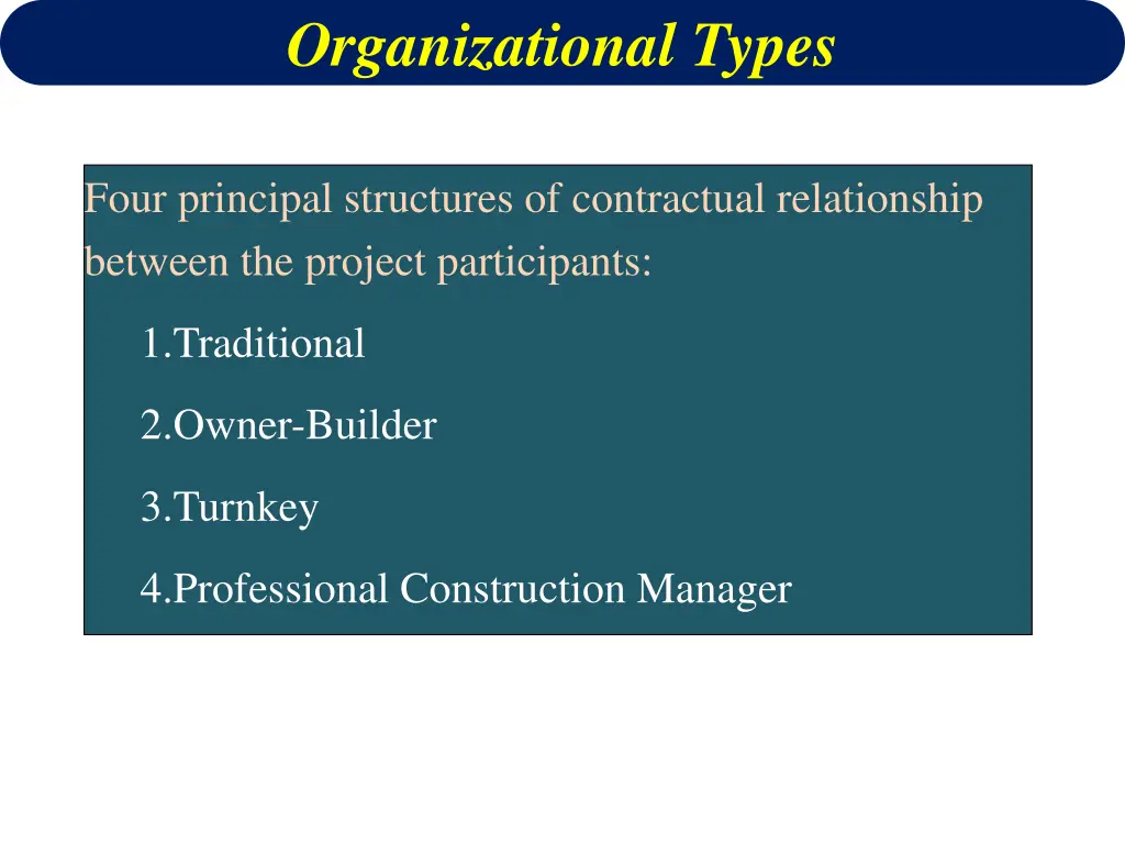 organizational types