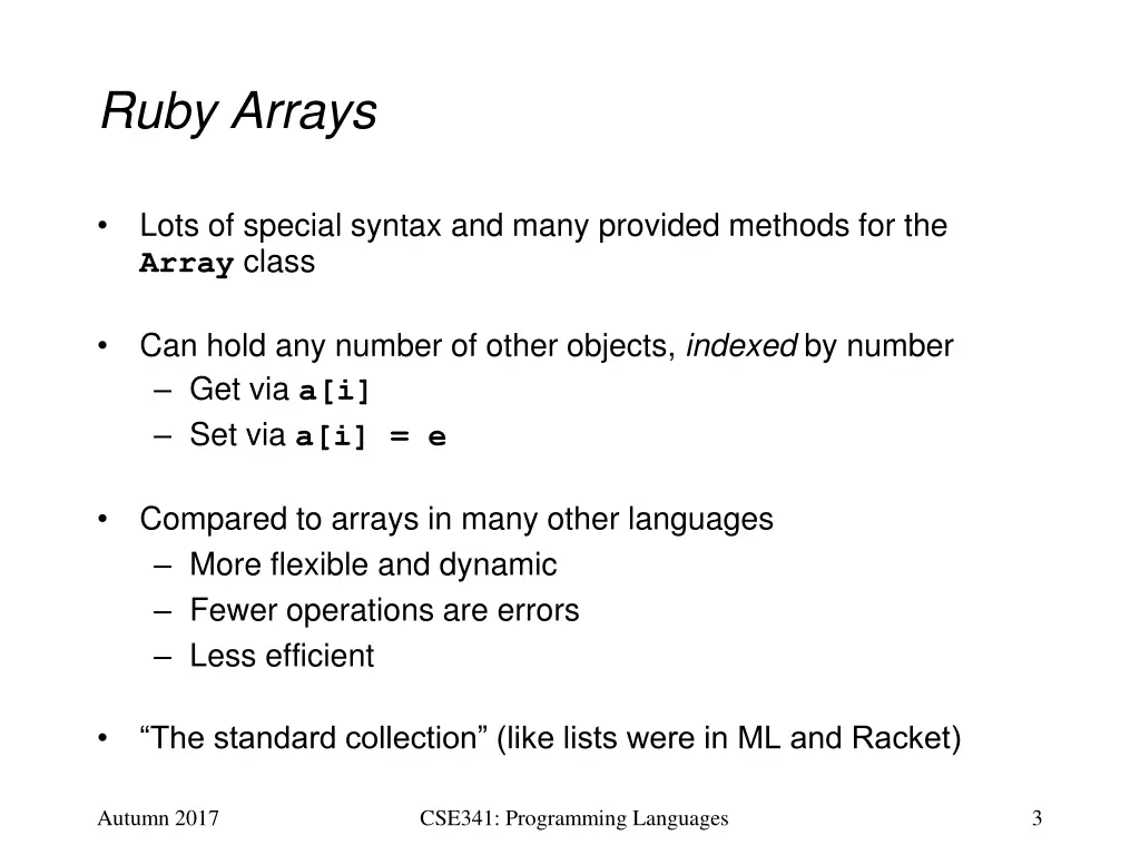 ruby arrays