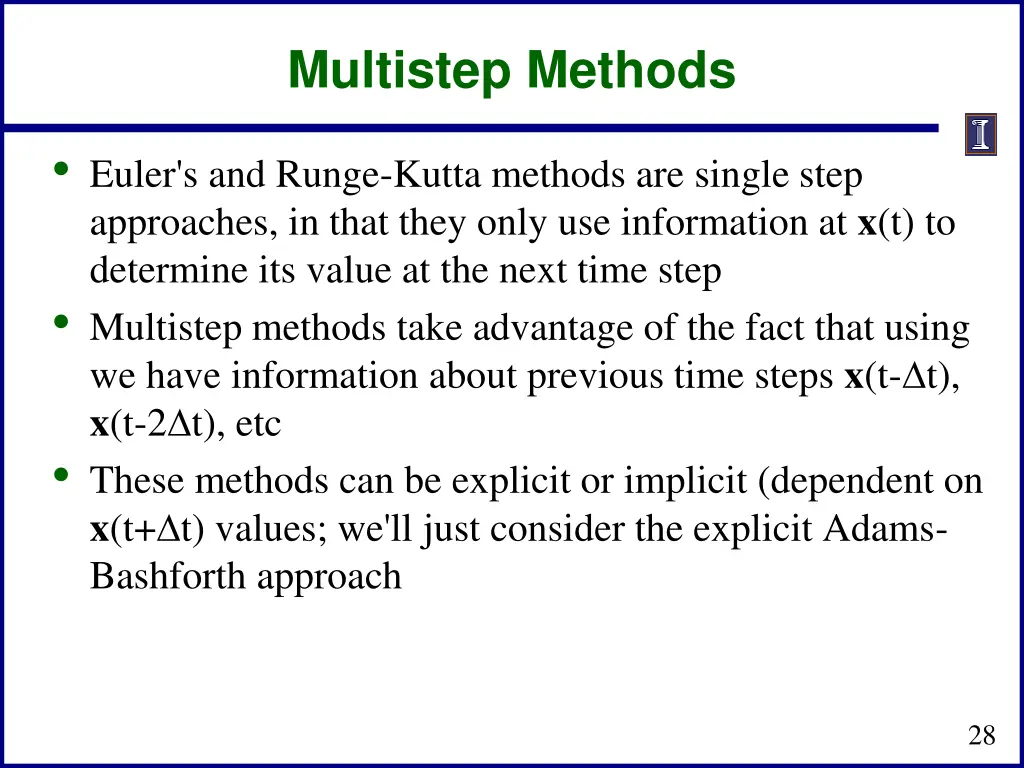 multistep methods