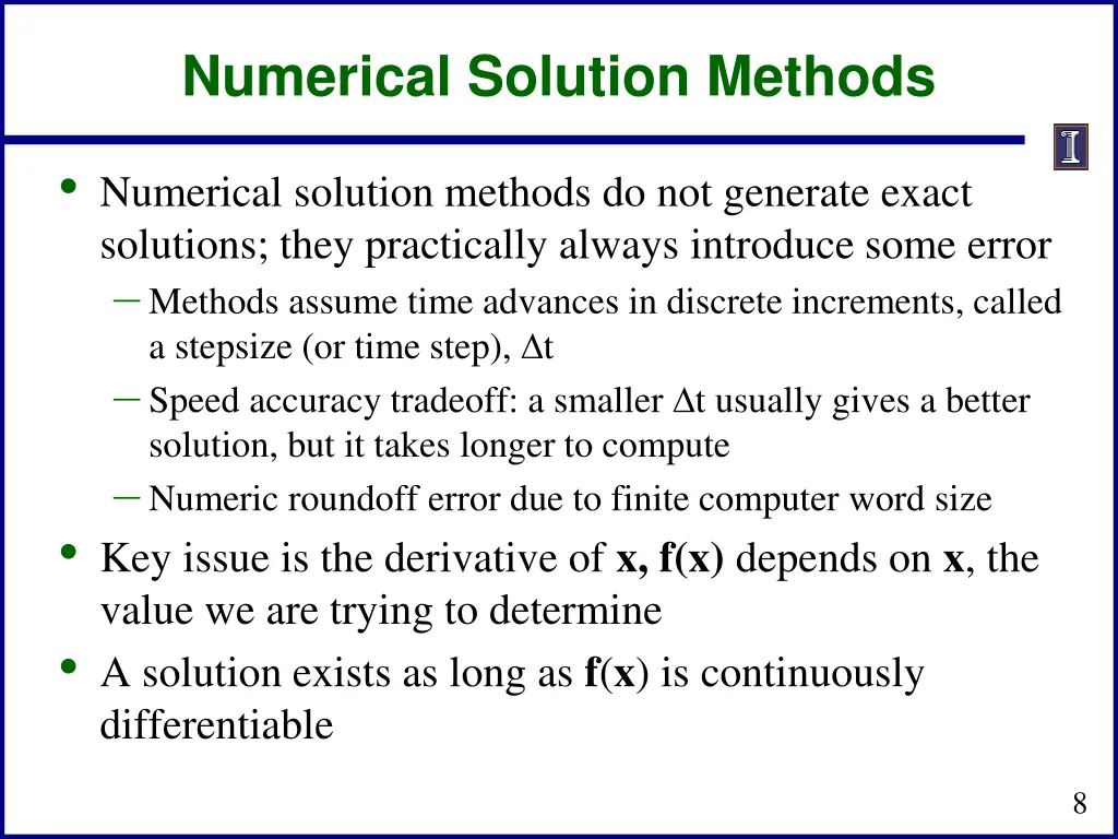 numerical solution methods