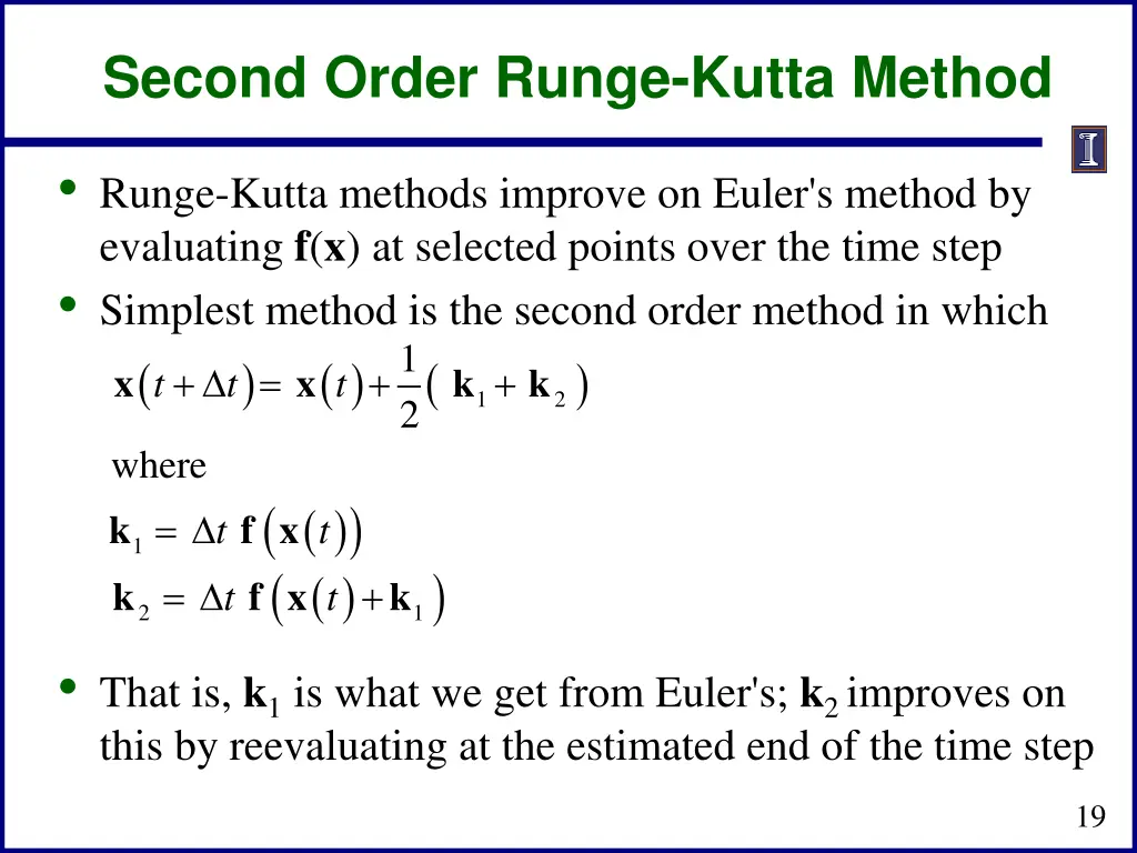 second order runge kutta method