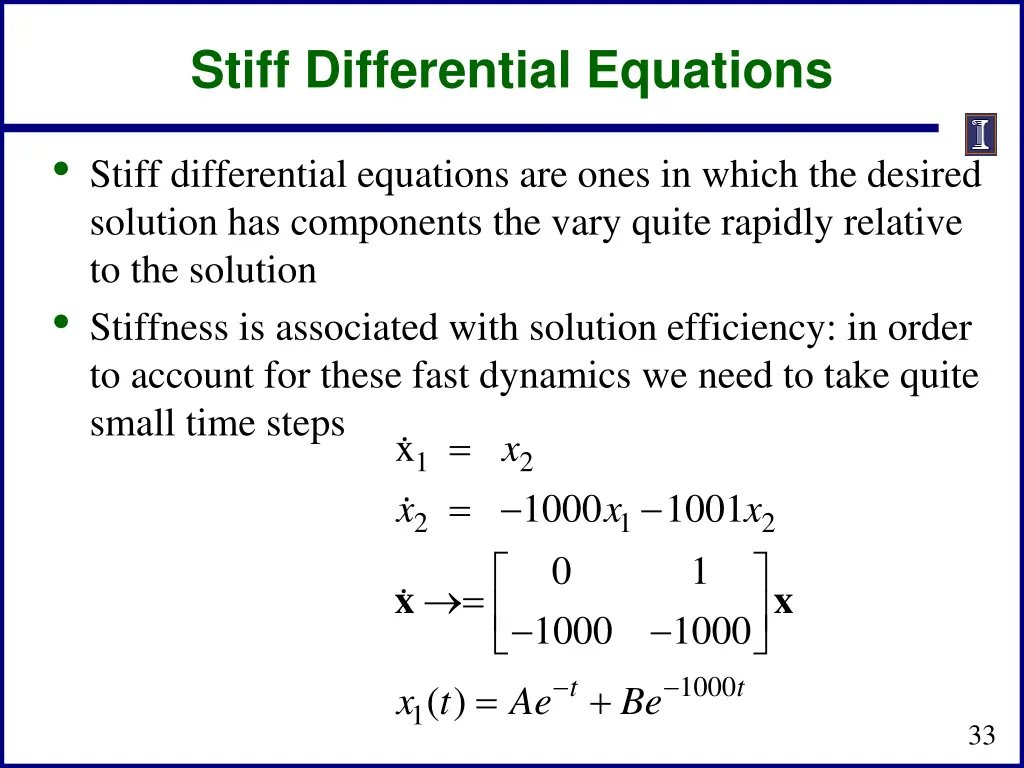 stiff differential equations