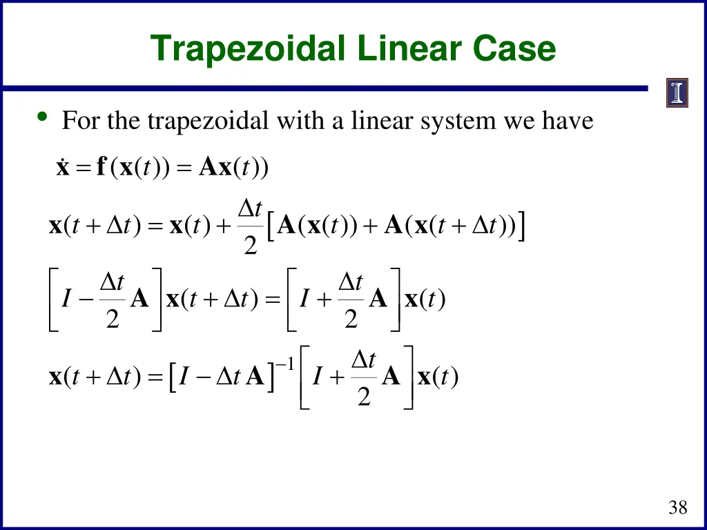trapezoidal linear case