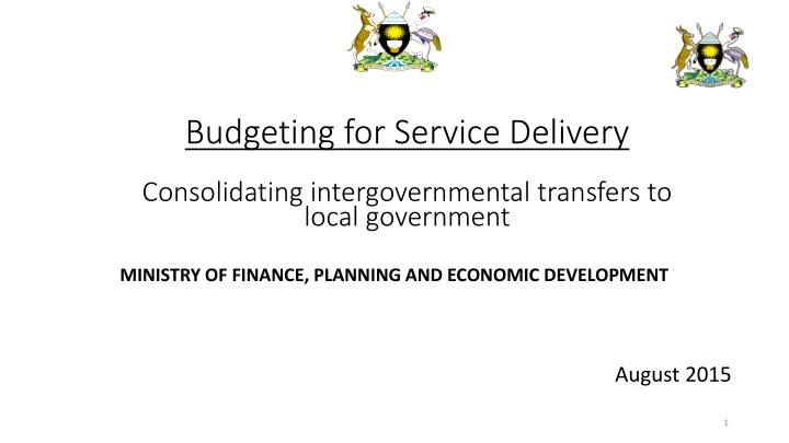 budgeting for service delivery