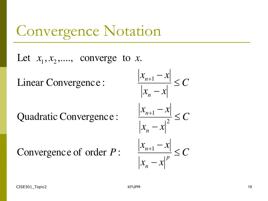 convergence notation 1