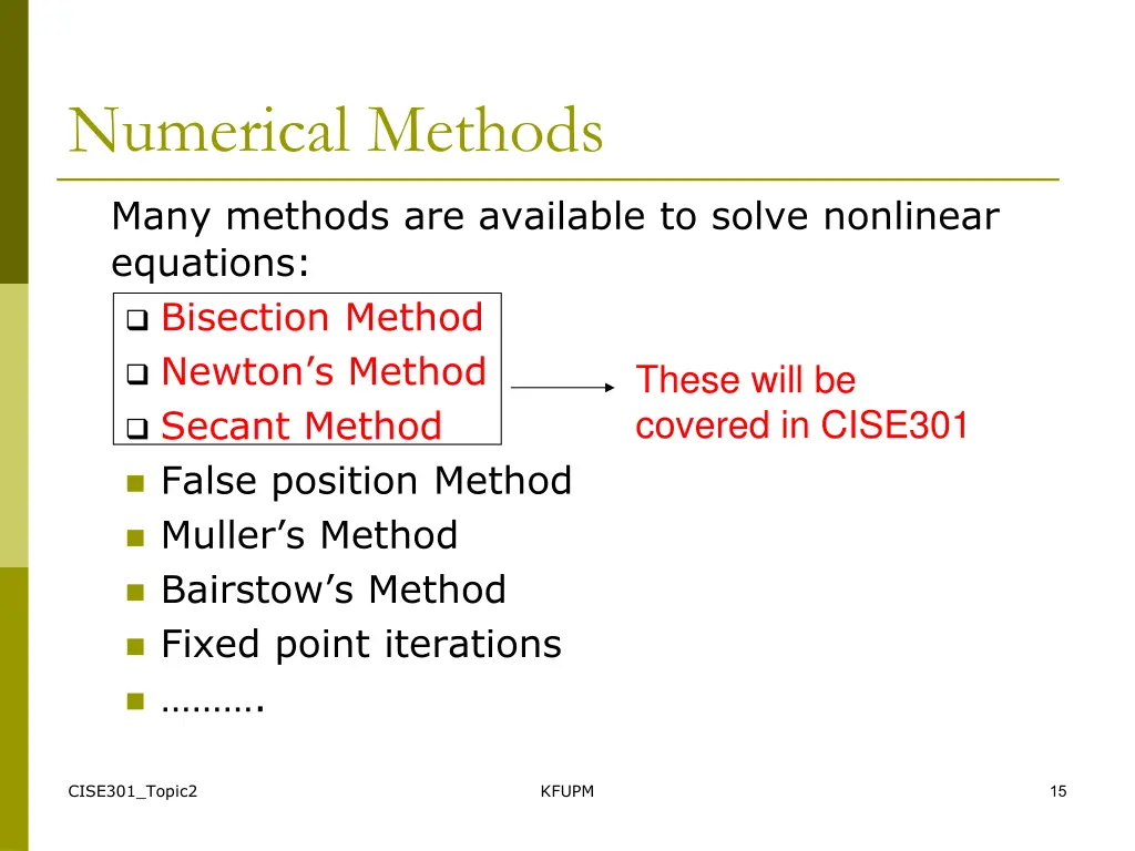 numerical methods