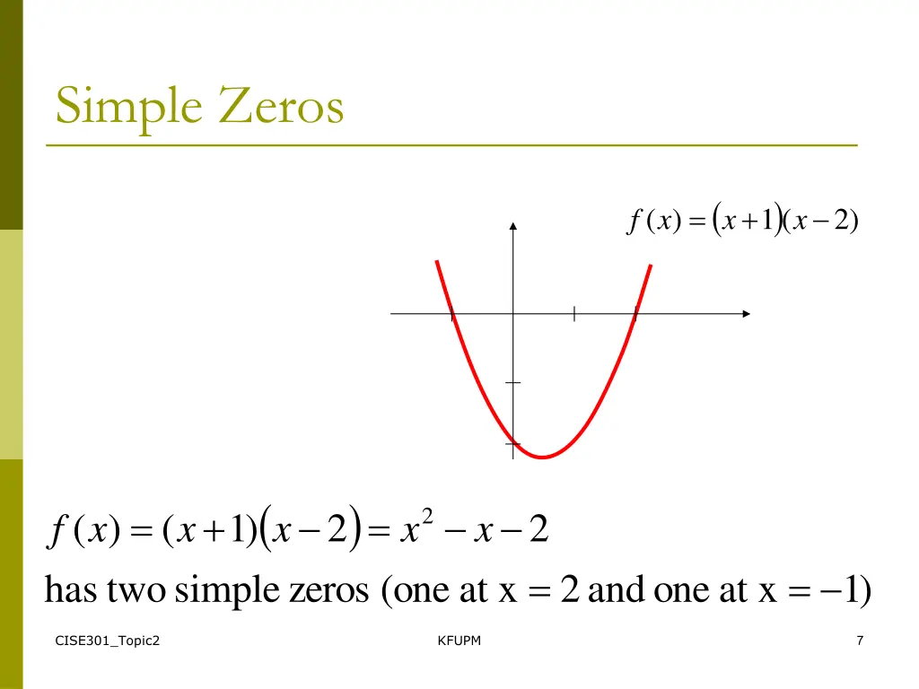 simple zeros