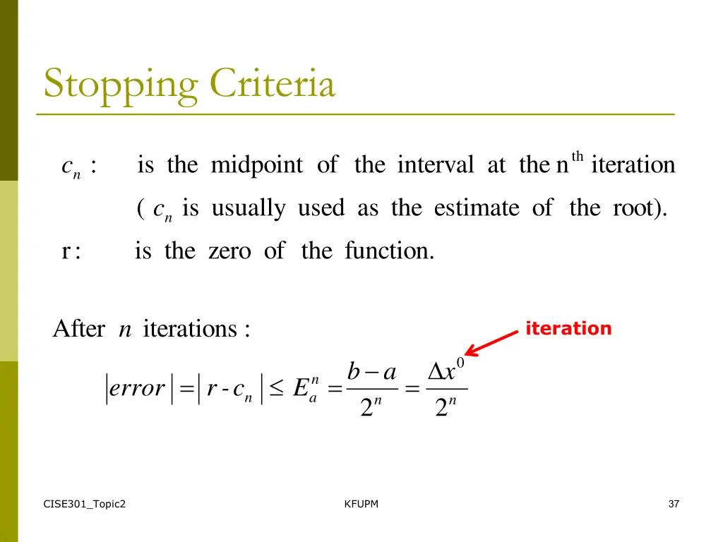 stopping criteria 1