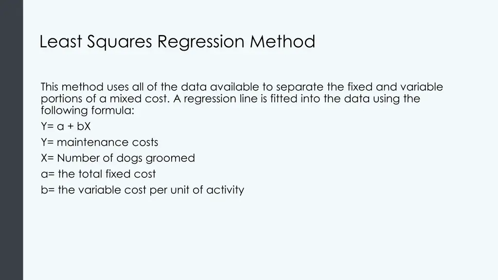 least squares regression method