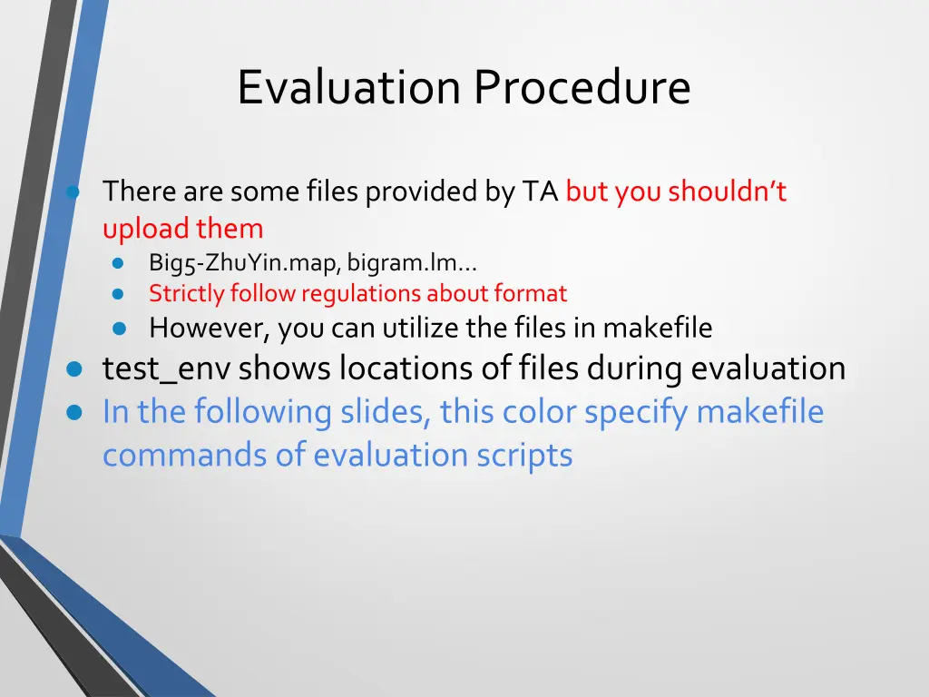 evaluation procedure