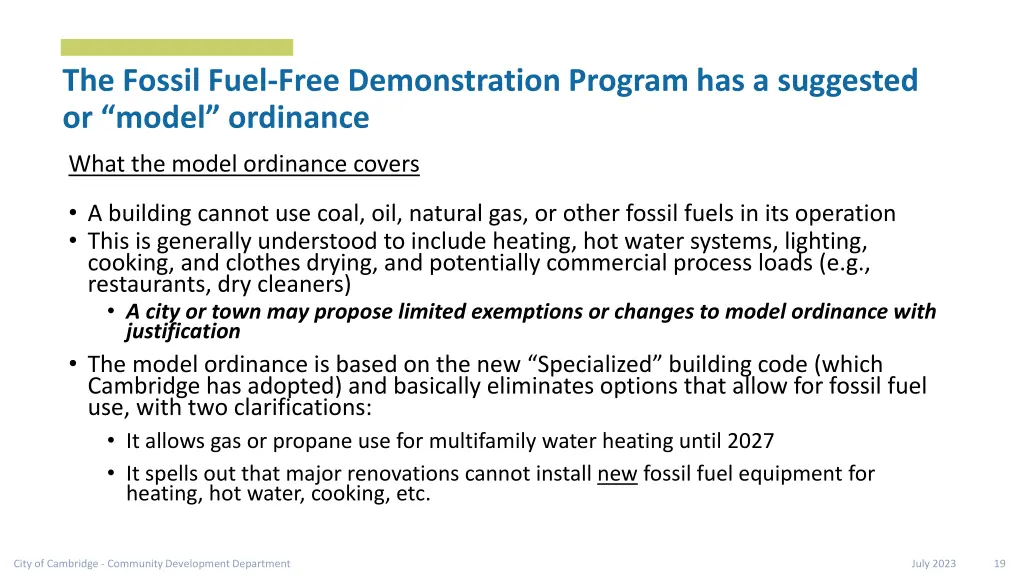 the fossil fuel free demonstration program
