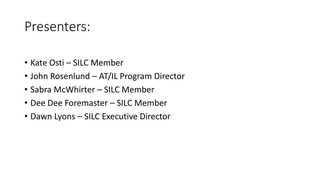 presenters