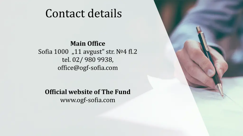 contact details