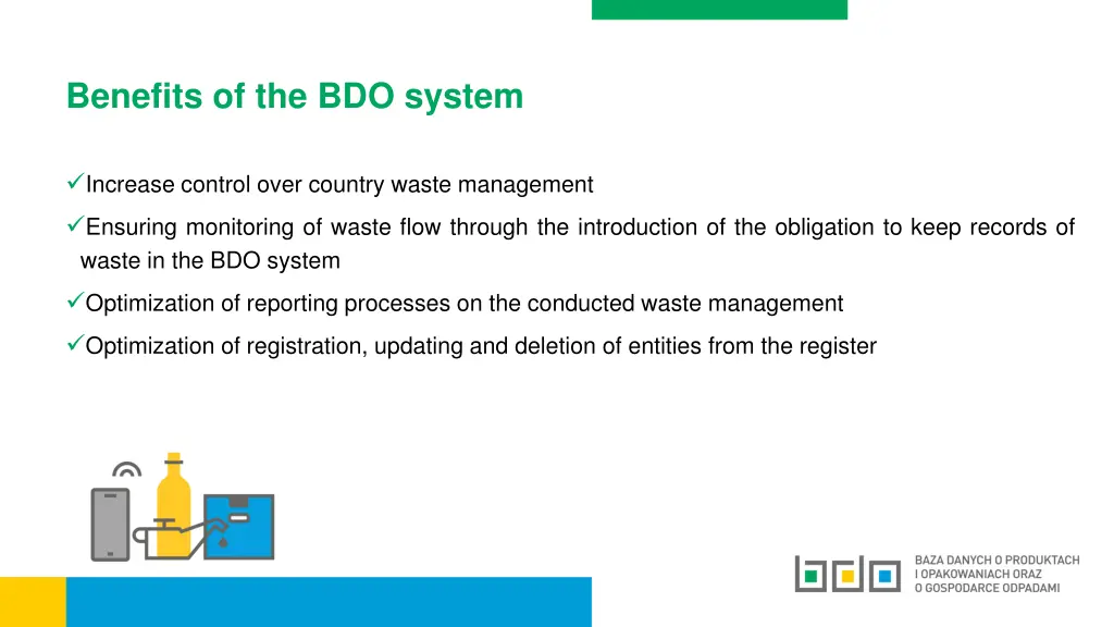 benefits of the bdo system