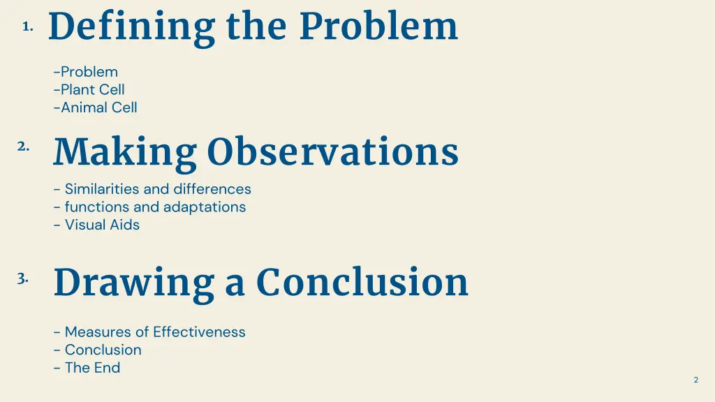defining the problem