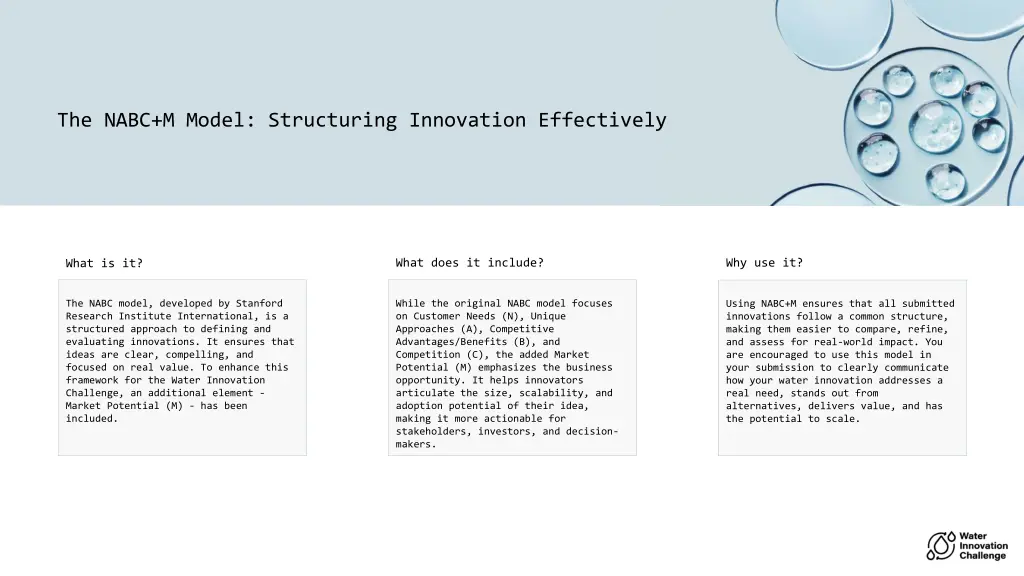 the nabc m model structuring innovation