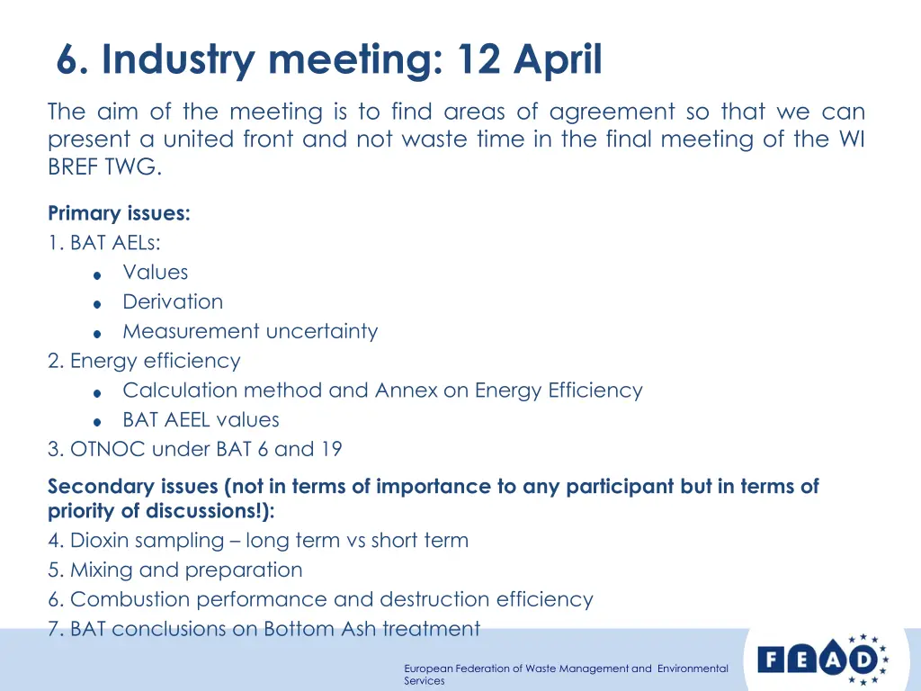 6 industry meeting 12 april