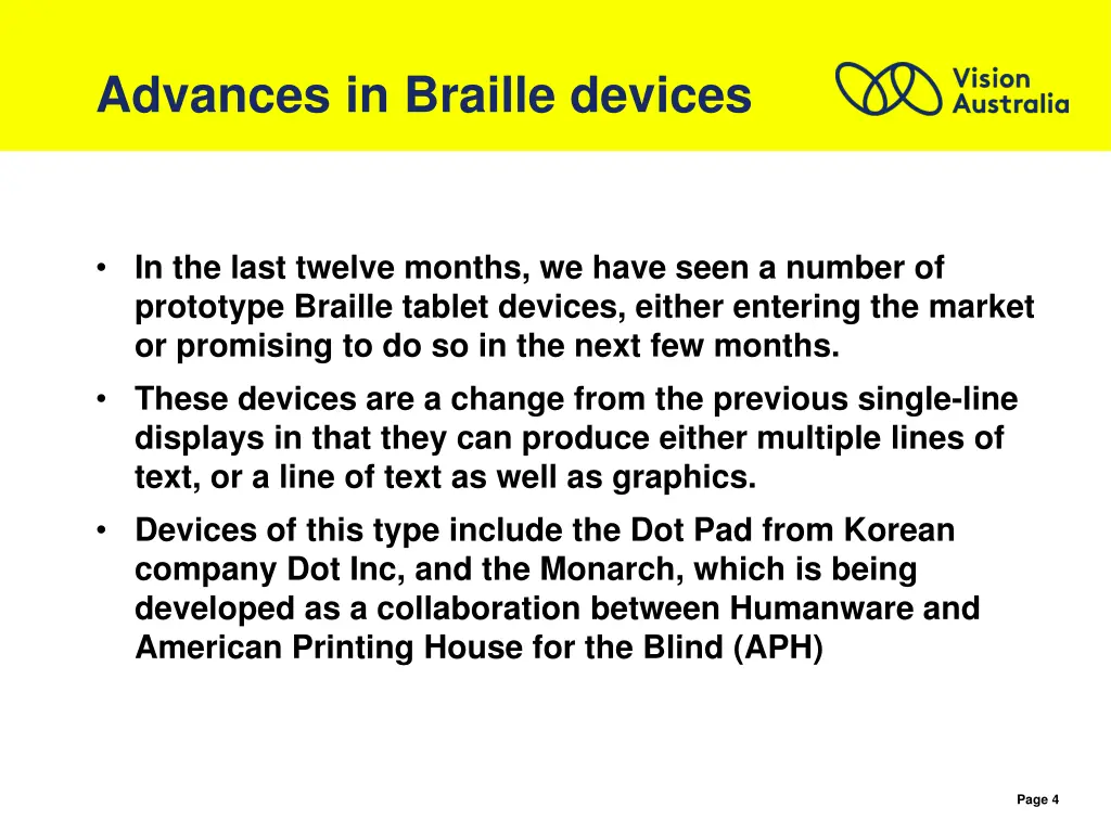 advances in braille devices