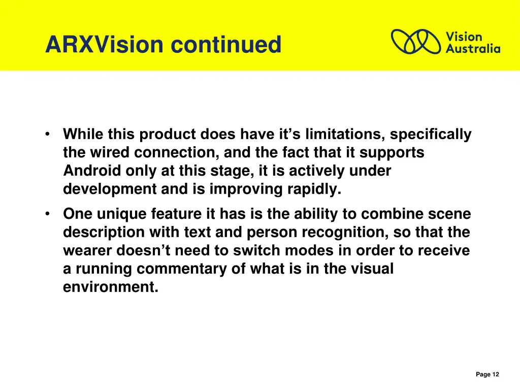 arxvision continued