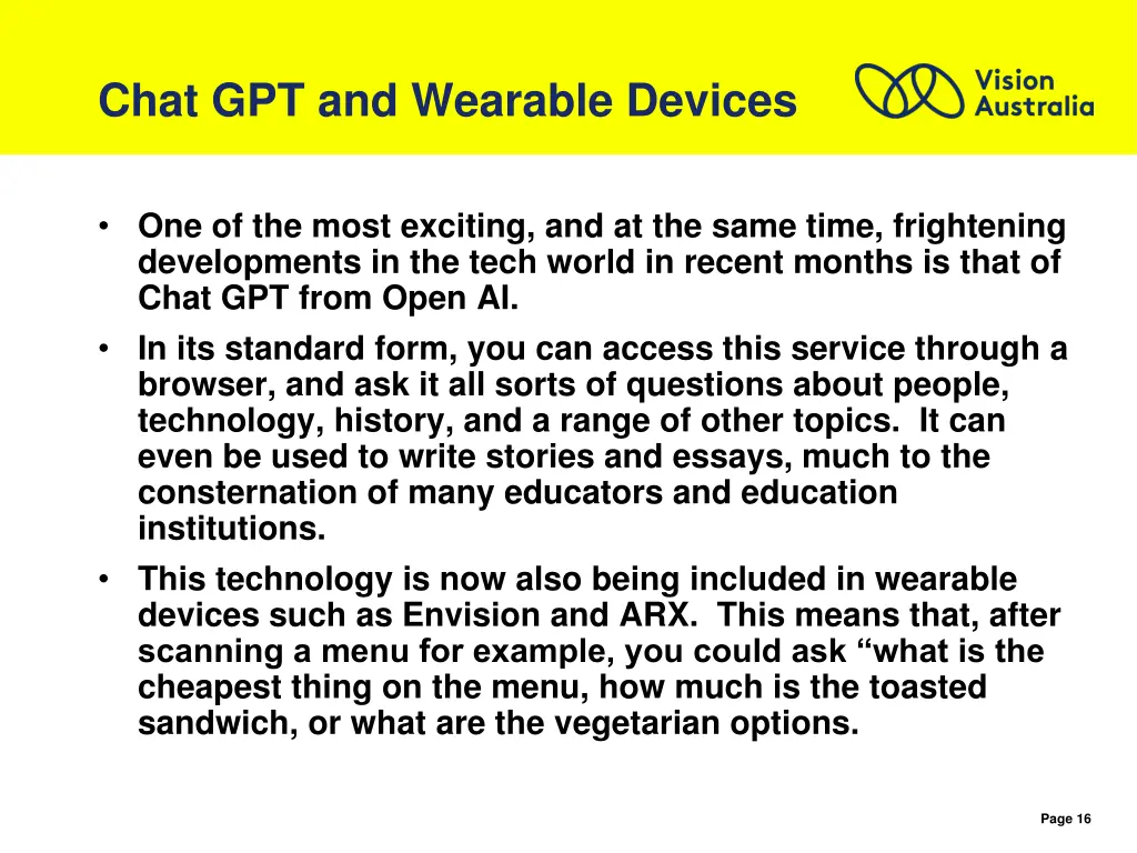 chat gpt and wearable devices