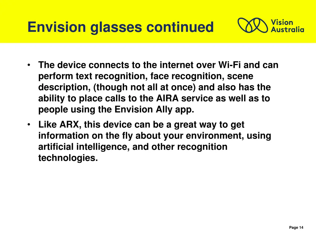 envision glasses continued