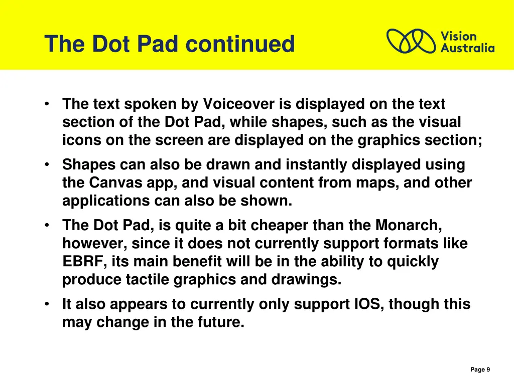 the dot pad continued